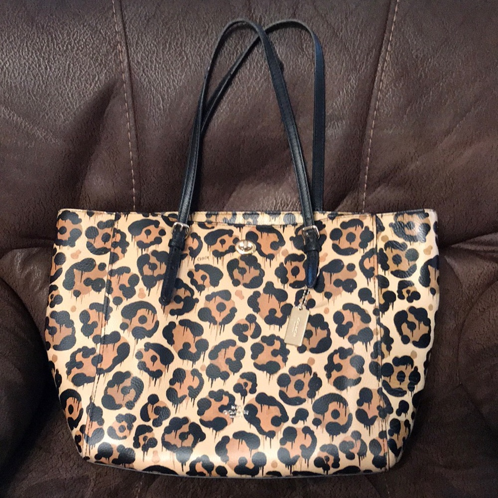 Leopard Print Authentic Coach Purse